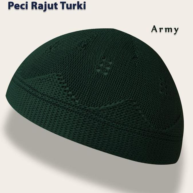 Peci Rajut Turki / Peci Rajut Bahan Katun Tebal / Peci Rajut yaman