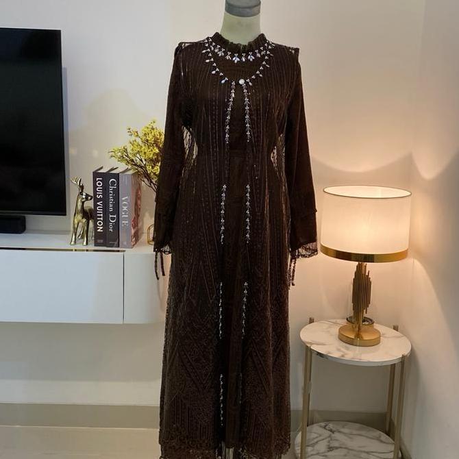 [COD]Dress ERINA Premium one set inner outer mewah elegan cantik cocok untuk acara resmi dan pesta W
