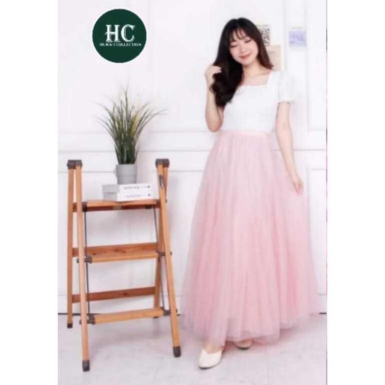 NEW Polos Hitam Putih Minimalis Rok Tutu Dewasa 90cm