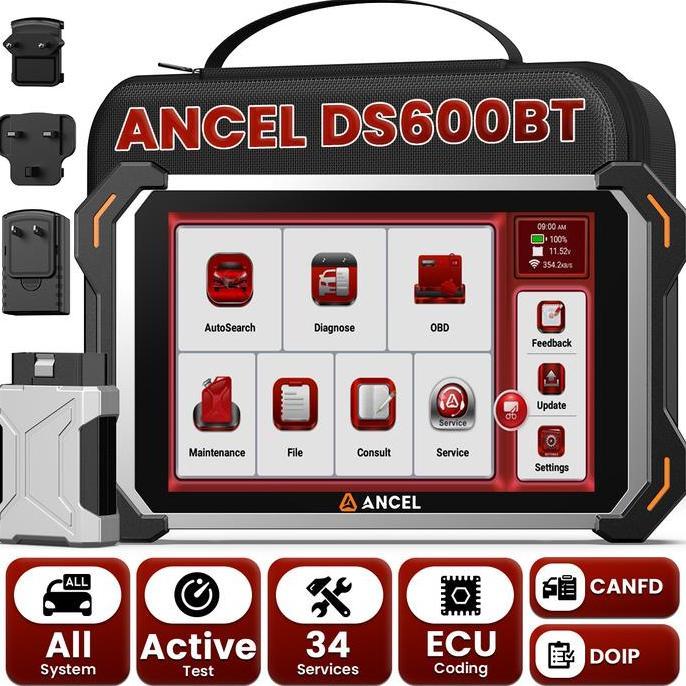 FERNOREN ANCEL DS600BT Elite OBD2 Scanner, 2025 New Bidirectional Full System Scan Tool-34 Service-E