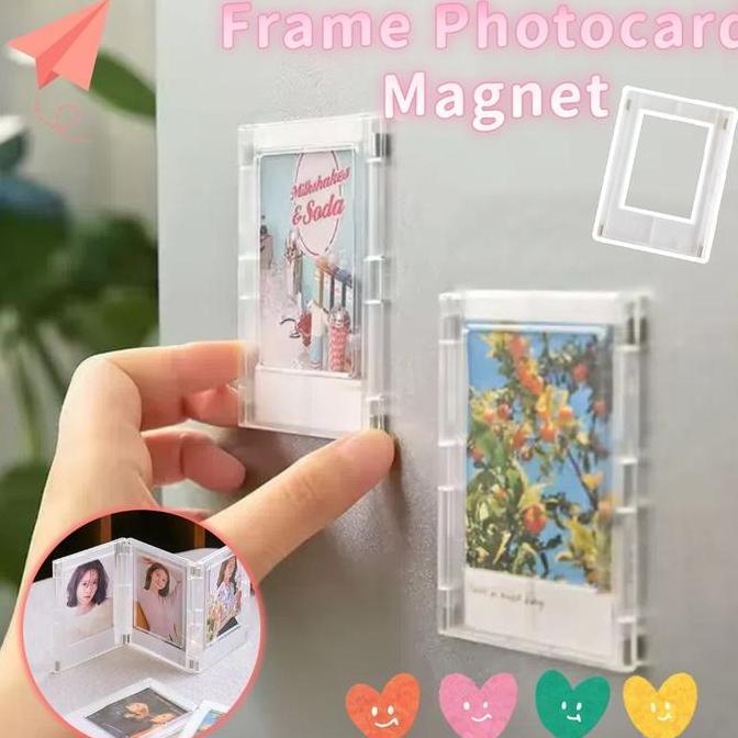 GEOVANHIE Acrylic Magnet Album/Magnetic Polaroid Photo Frame Picture Display Holder / Bingkai Foto M