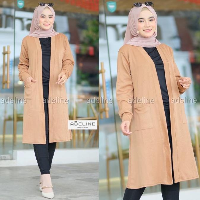 Azzahra Grosir - Celsia Mango Knit Cardigan Wanita Panjang Knit Rajut / 513-7091 Knitwear Kardigan O