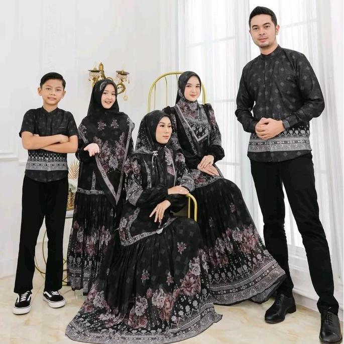 Gamis Couple Family Terbaru Inayah Family By Ac Original / Gamis Syar'i Ibu Dan Anak / Couple Family
