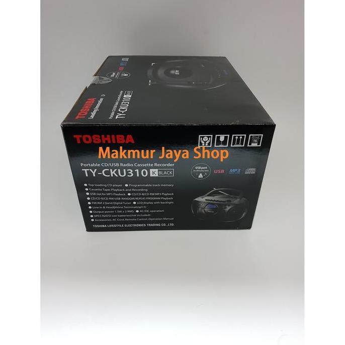 Allthebest- Mini Compo CD Player/Tape Kaset/Radio Toshiba TY-CKU310K Black