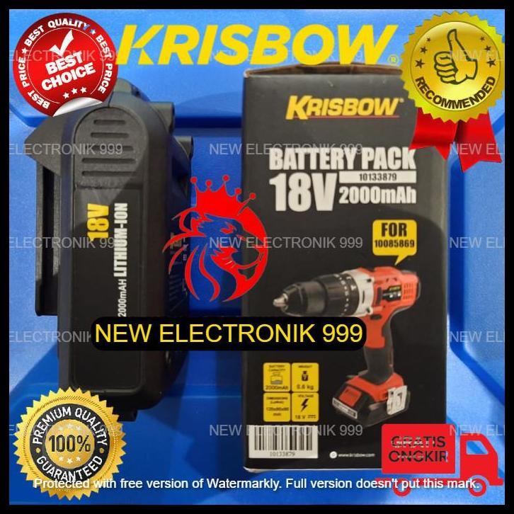 TERBARU BATERAI BOR KRISBOW 18V UNTUK BOR KRISBOW 18V 2.0 AH 