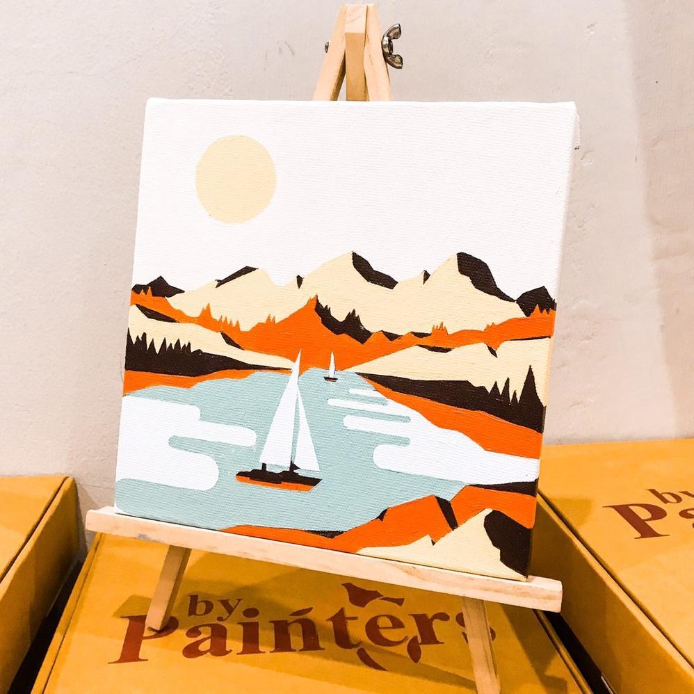 Paint By Number Peninsula | ByPainters | Painting Set | 20x20cm Kanvas & 6 Akrilik | Kit Melukis