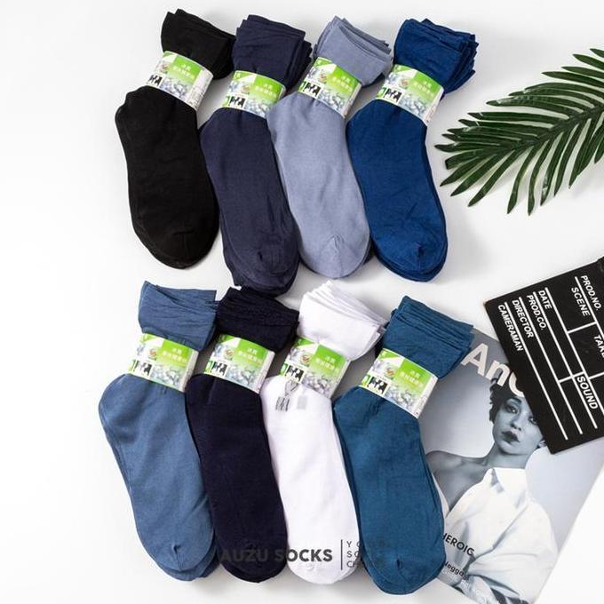 ISI 10 STOCKING PRIA SETENGAH BETIS MOTIF MINIMALIST
