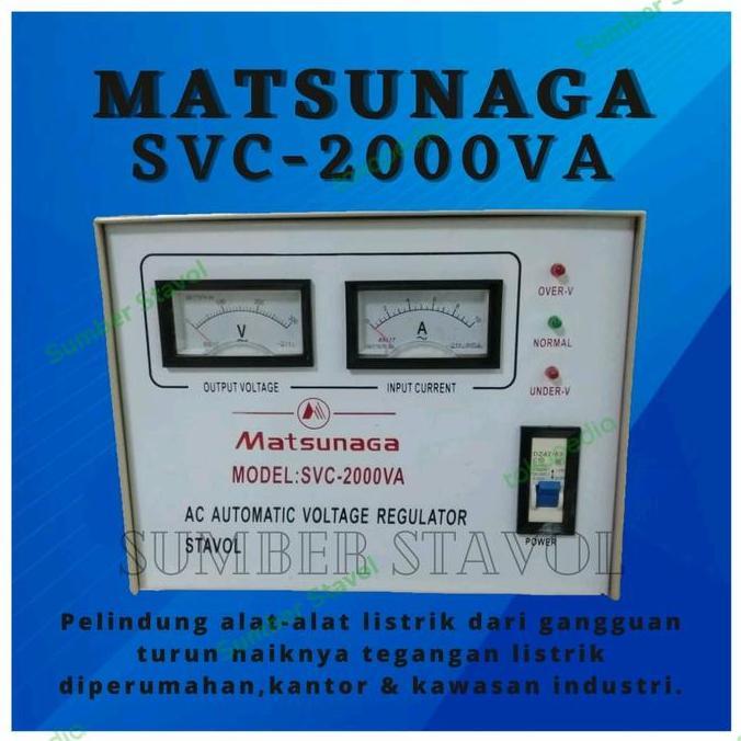 Stabilizer Listrik 2000 Watt Matsunaga 2000 N - 2000 Va Tersedia