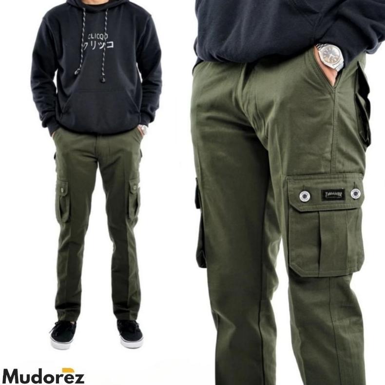 MURAH Celana Cargo Panjang Pria Premium American Drill
