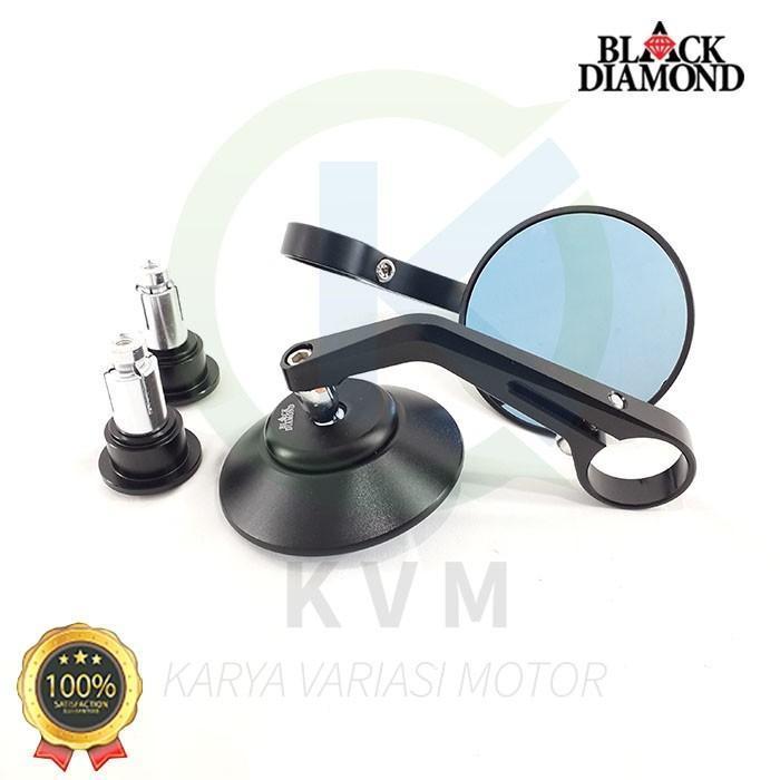 Spion Jalu Stang Bulat Bar End Classic Universal Black Diamond Original Dan Terpercaya