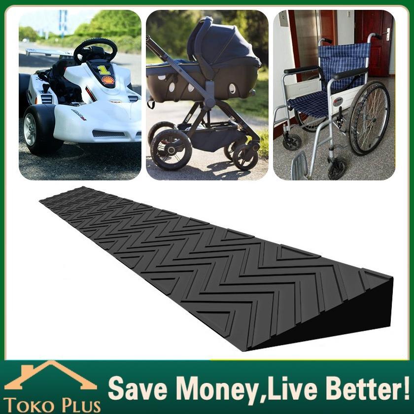 Papan Tanjakan Karet Sepeda Motor / Pijakan Motor Wheelchair Rubber Ramp Ramp Dari Curb Ramp / Tanja