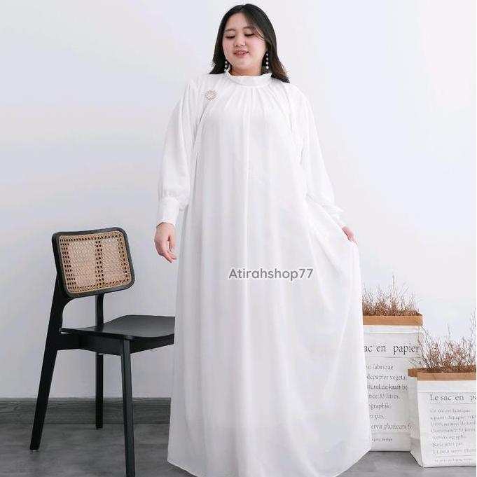 gamis ceruty jumbo wanita Ld130cm Ld145cm terlaris