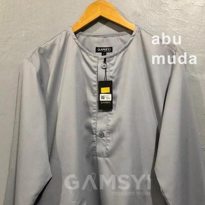 Baju Koko Putih tanpa kerah Polos lengan panjang  Katun premium adem  Nyaman saat dipakai  Pria Dewa