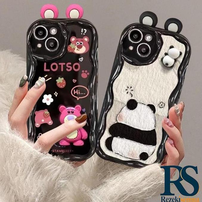 SS893 New Case Hp Compatible For Oppo A52 A53 A54 A55 A57 2022 Korean 3D Boneka Panda Lucu RS Casing