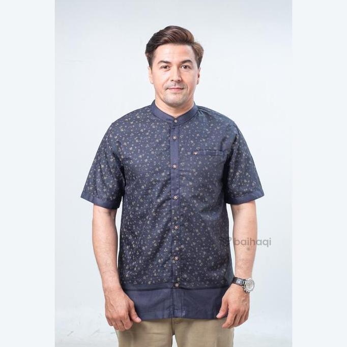 Baihaqi Kemko Couple Athif Navy Lengan Pendek BAKP51E