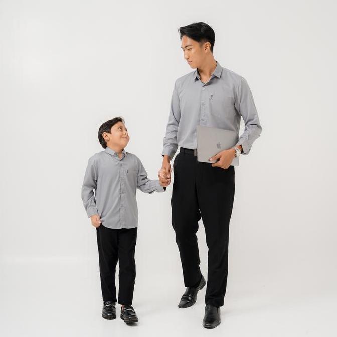 Chiciko Baju Kemeja Koko Versa 2 in 1 Couple Ayah Dan Anak Laki Laki Lengan Panjang Fashion Muslim M