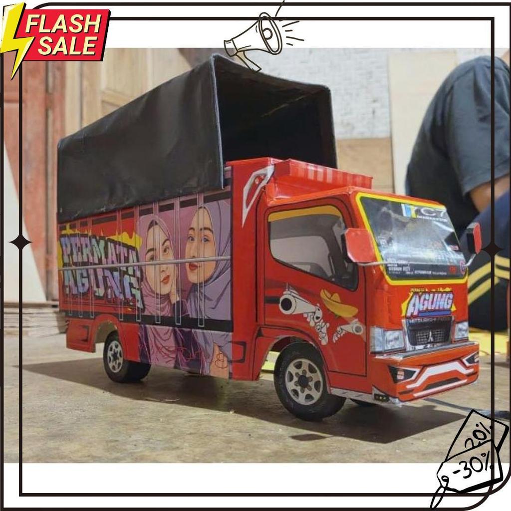 Cod Miniatur Truk Oleng Permata Agung Variasi Terpal, Trek, Trak, Truck Oleng Miniatur, Truk Oleng K