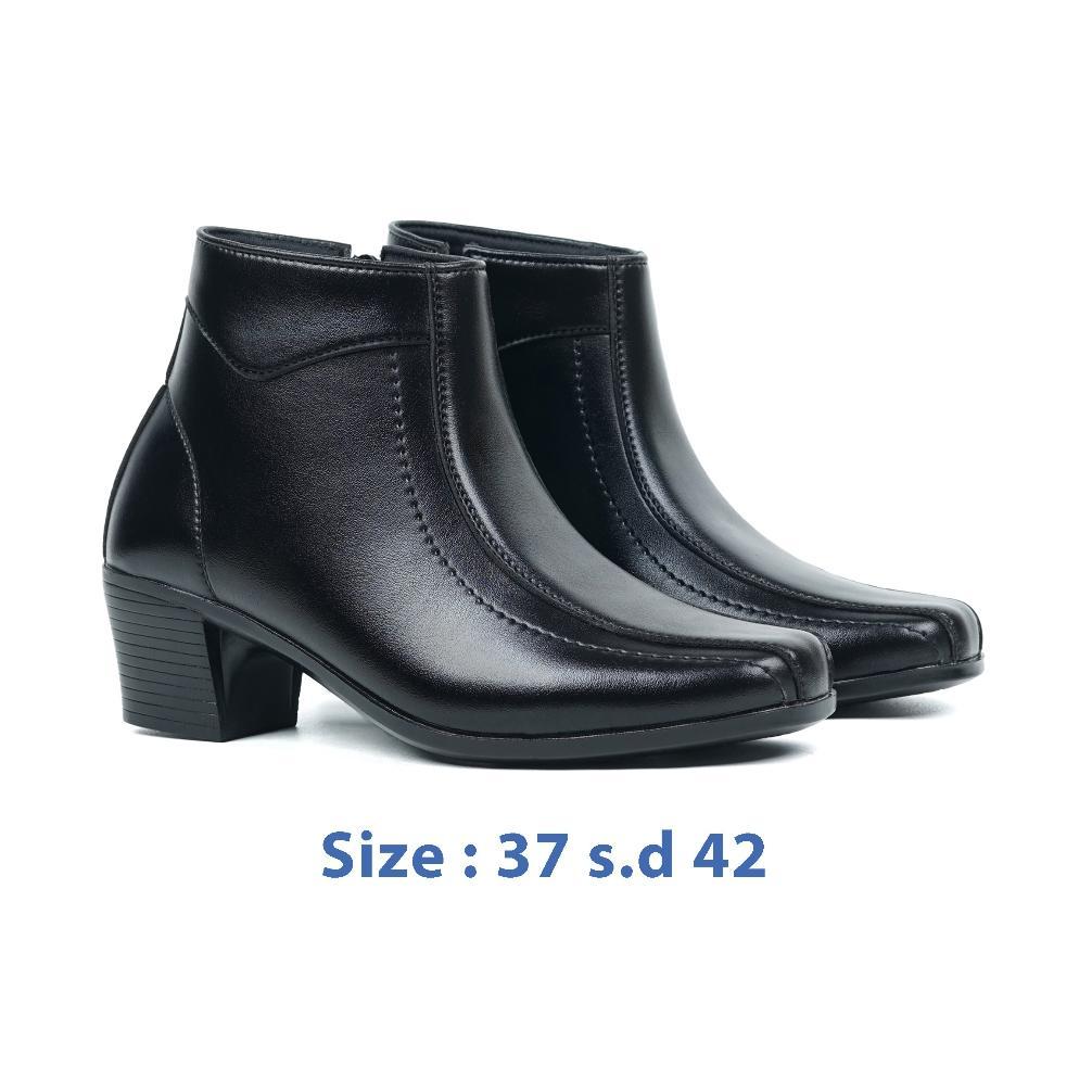 NEW Zeintin - Sepatu Boots PDH Wanita Sepatu Boot Fashion Wanita Formal Casual Boots Resleting ZO