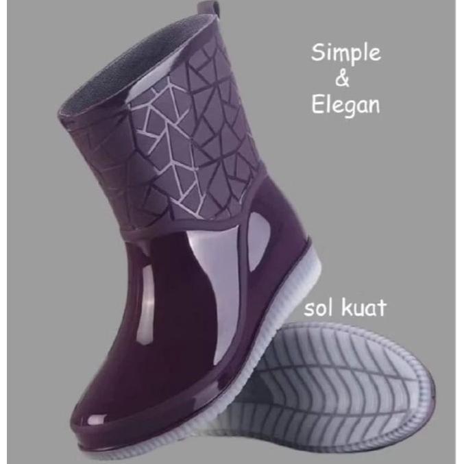 CUCI GUDANG Sepatu Karet Wanita | Sepatu Boots Wanita - Sepatu Boot Pendek
