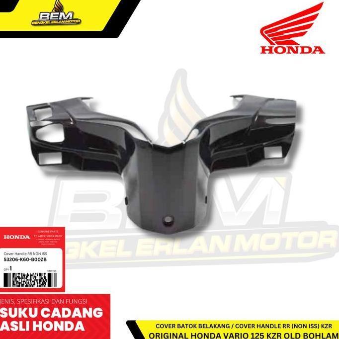 Promo 53206-Kzr-600Zk Cover Batok Belakang Hitam Vario 125 Fi Kzr Bohlam Original Honda