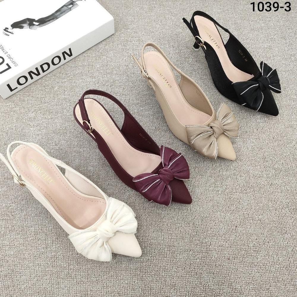 Simoncelli Sepatu Wanita 5 cm Mutiara | Sepatu Wanita | High | Wedding Shoes | Tali Belakang | Sepat