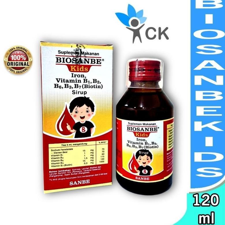 BIOSANBE Kids Syrup 120 ML Suplemen Zat Besi Untuk Anak