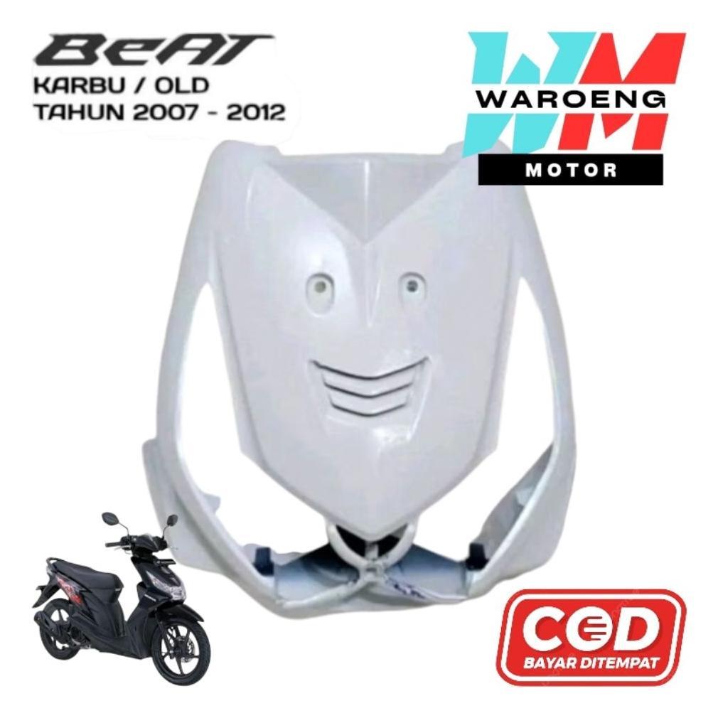 Unik Front Panel Tameng Kap Body Depan Beat Karbu Kvy Putih