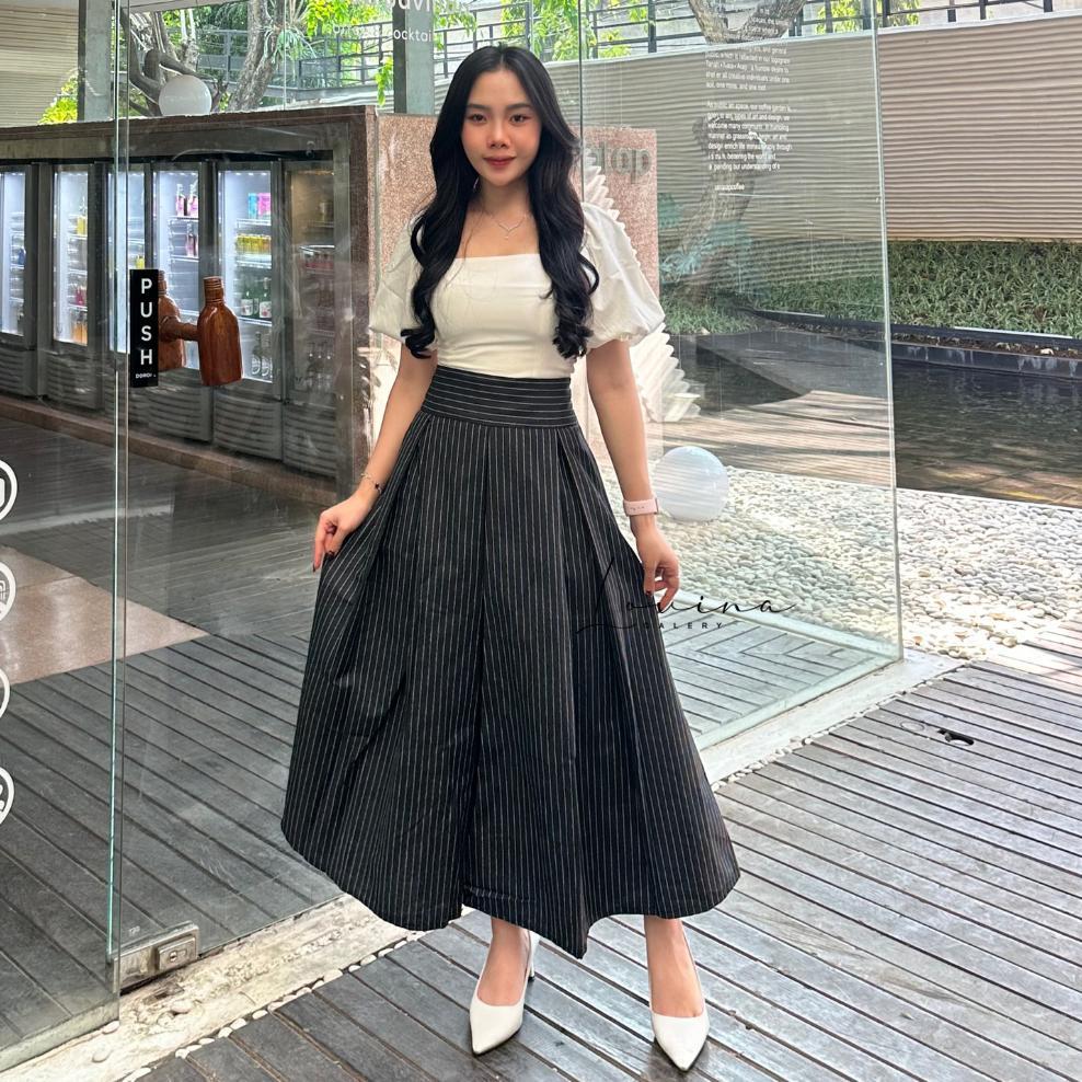 BIG PROMO LOVINA - Rok Rempel - Rok Korean Style Wanita Kekinian - Rok Salur - Rok Lucu Wanita Korea