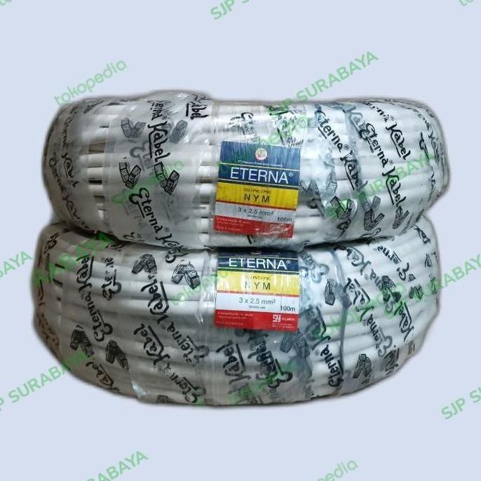 Promo SJP Kabel Eterna 3x2,5 100 meter roll Diskon