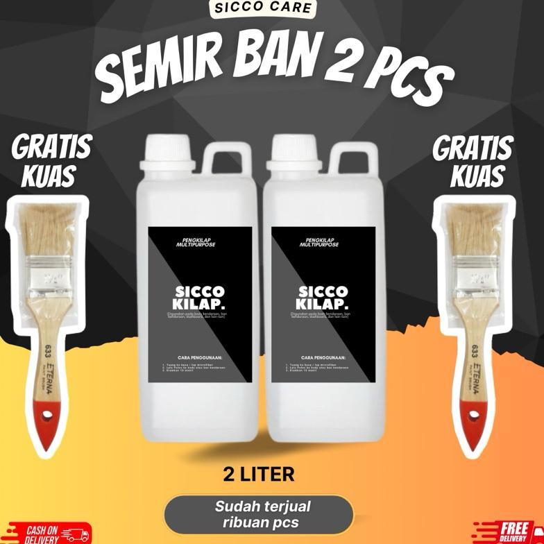 Cuci Gudang  Semir Ban Mobil Motor Penghitam Pengkilap Ban 2 Pcs