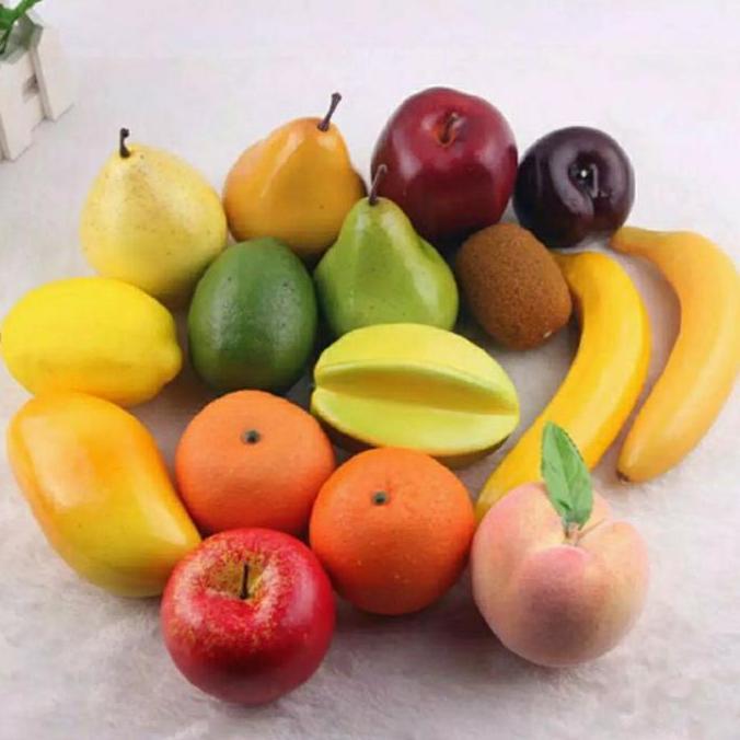 buah hias pajangan buah-buahan palsu artificial fruit hiasan meja