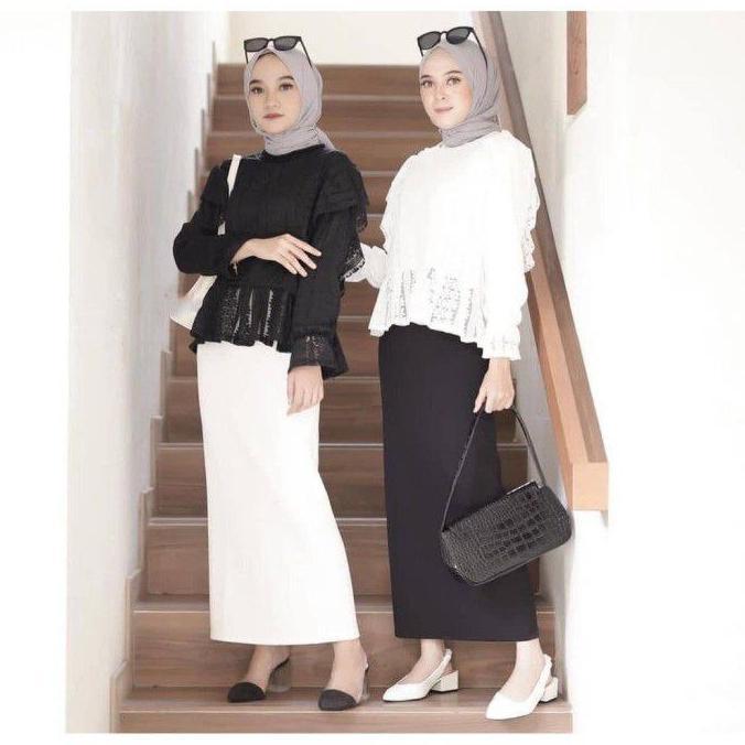 TERBARU Rok Span Knitted / rok span tanpa belahan / rok span skirt hitam / rok span scuba