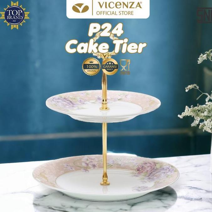 Allthebest- Vicenza Double Plate - Piring Susun P24 Magnolia