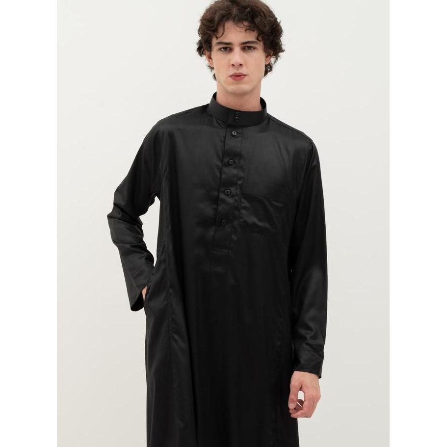 AL Haramain Jubah / Gamis Pria Remaja & Dewasa Viet Polos / Jubah AL Haramain | Abu Tua | Silver | A