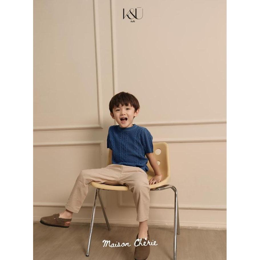 KUKAI Kids | Kai Top - Kaos Rajut Anak Laki-laki - Kaos Knit Anak Laki-laki - Kids Knit Top [terbaik