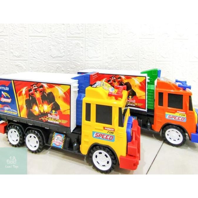 Mainan Anak Truk Kontainer Container Truck F1 Racing Friction BP6020