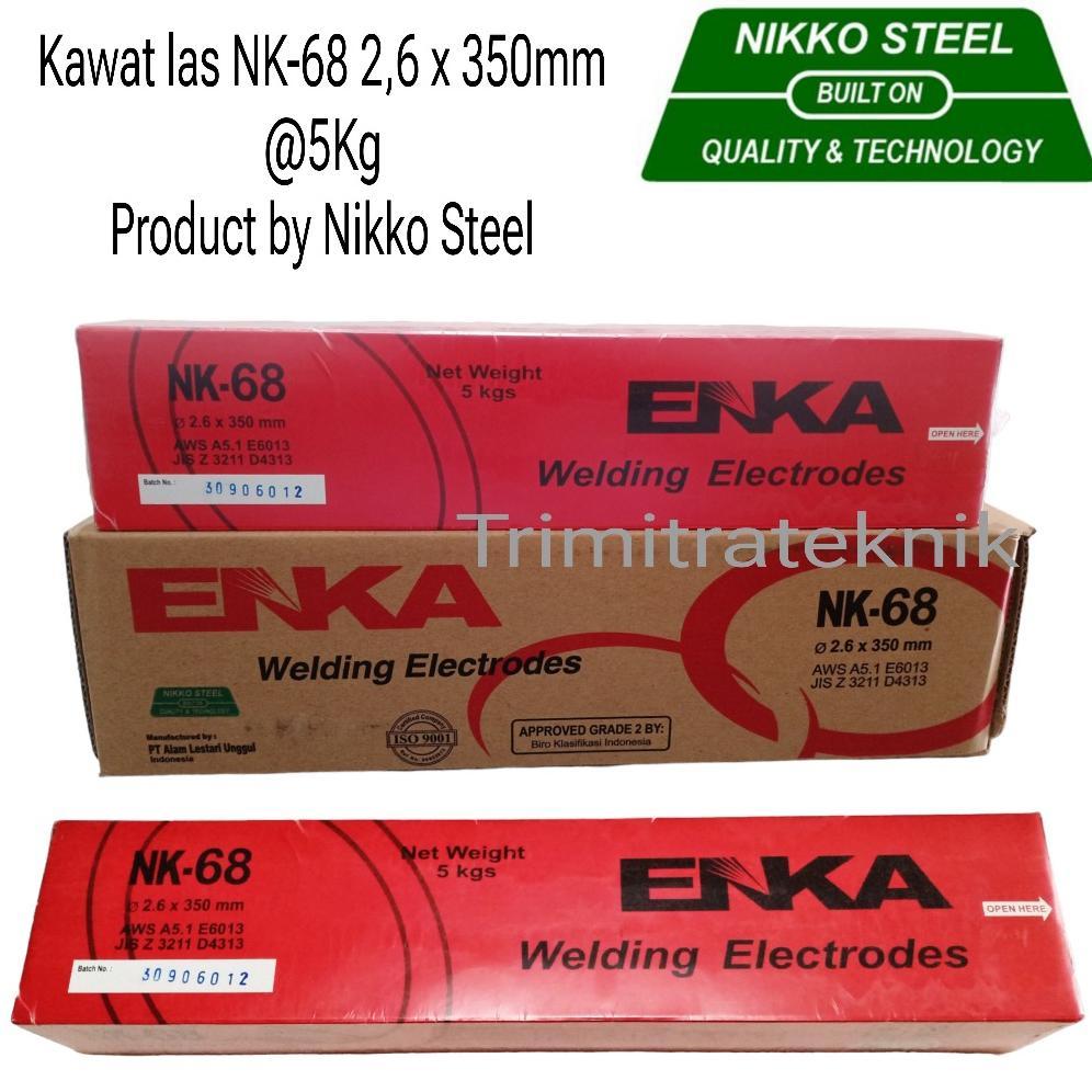 Kawat Las NK68 ENKA NK-68 E6013 2.6x350mm Kemasan 5kg Produk Nikko steel