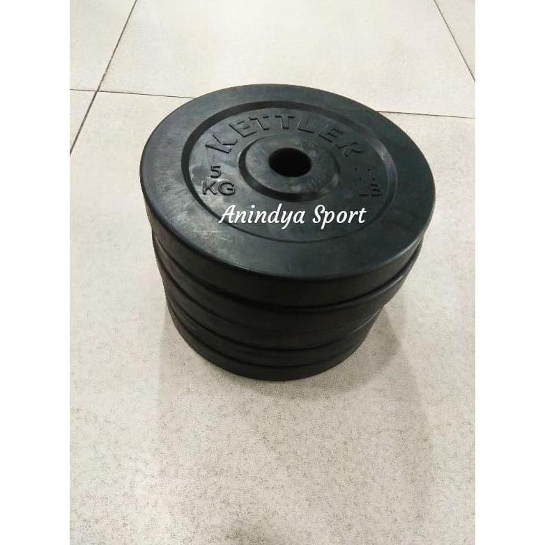 Whynottt- Kettler Rubber Plate 5Kg - Piringan Dumbell / Barbell Karet