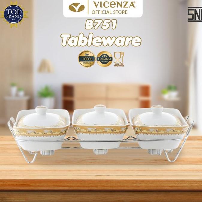 Allthebest- Vicenza Casserole With Rack - Wadah Saji Makanan Snack B751 Camelia