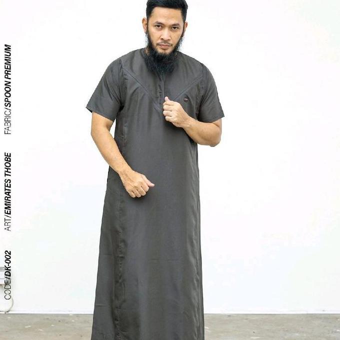 Jubah - Gamis LEAFY Orinal DK - 002 Lengan Pendek Spoon Premium Size|M-L-XL-XXL