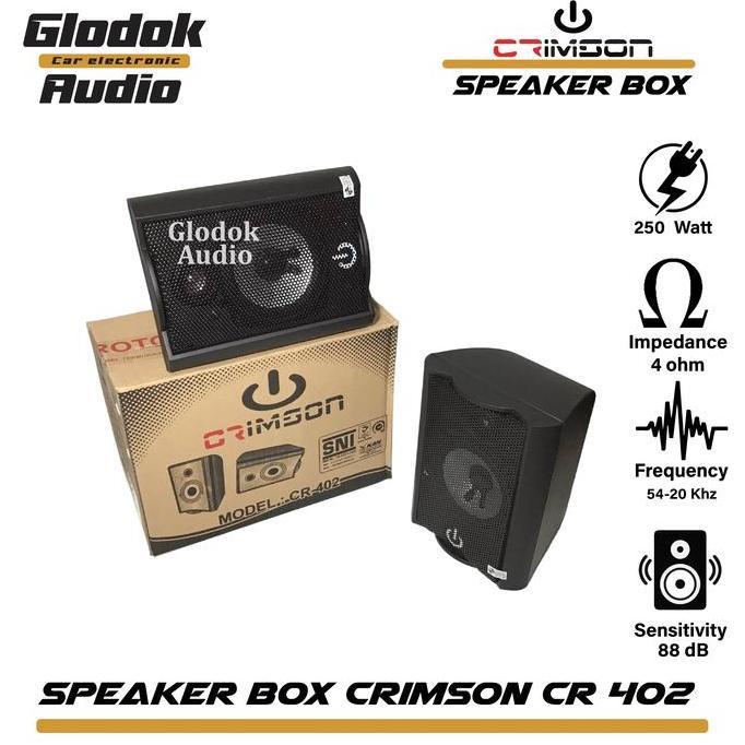 Box Speaker 4 inch 2 way Crimson CR 402 sepasang terlaris