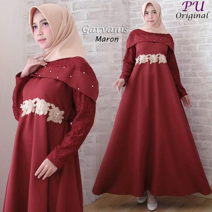 GARVANIS SYARI BAJU PESTA GAMIS LEBARAN SERAGAM PENGAJIAN GROSIR MAXIDRESS TERMURAH
