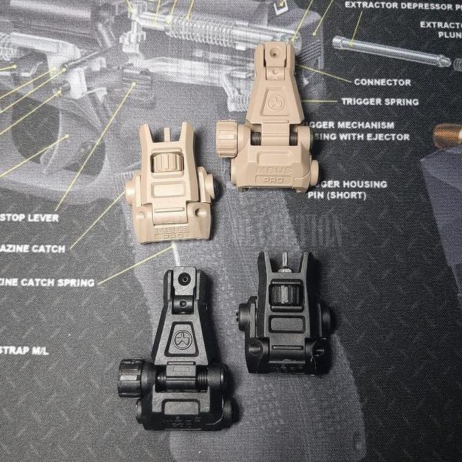 Aksesoris Pisir Lipat Mbus Pro Iron sight AEG WGG Spring-Folding Sight terlaris