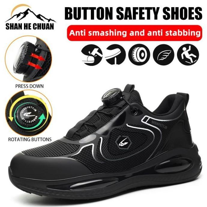 SEPATU SAFETY PRIA UJUNG BESI SPORTY ORIGINAL SAFETY SHOES IMPORT terlaris