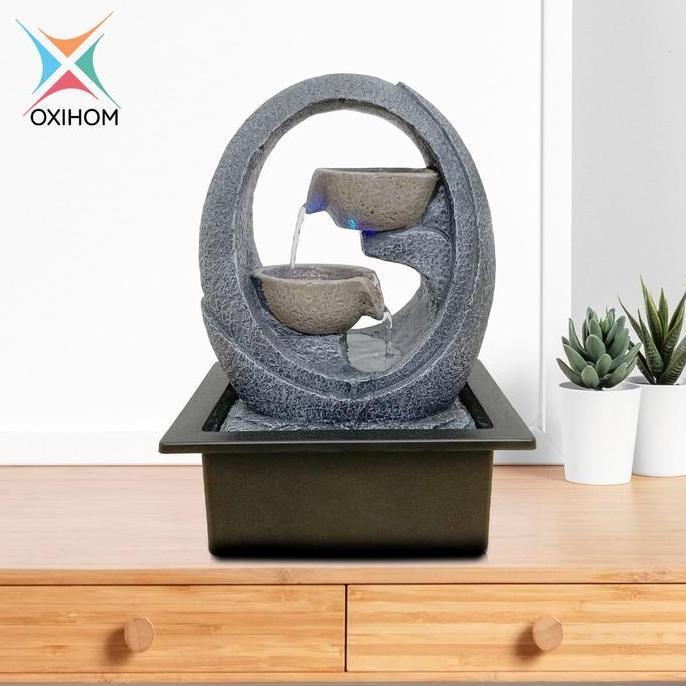 Oxihom W810 Water Fountain Ornament Articles Taman Air Mancur Mini Garden Abstrak Dekorasi Indoor da