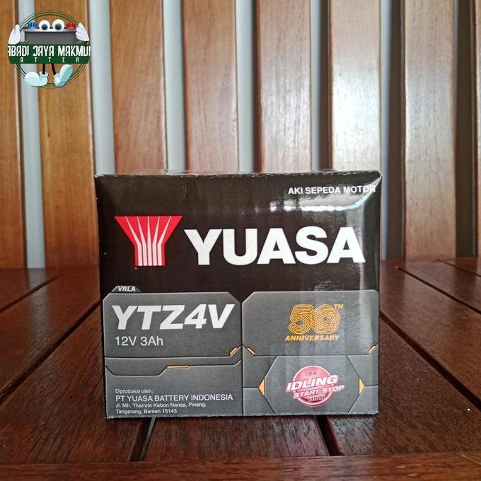 Aki untuk Honda Beat, Mio, Vario 110, Vixion Yuasa YTZ4V Yuasa