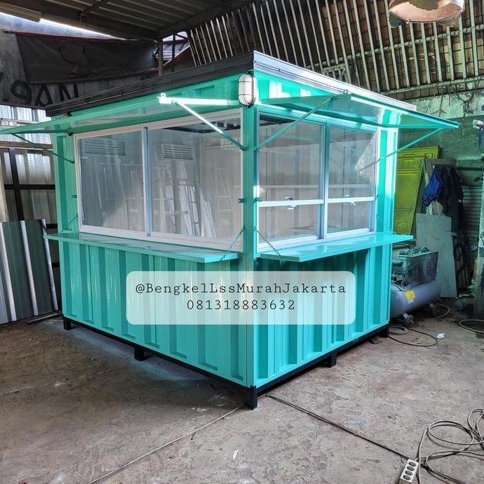 Terlaris Booth Stand Gerobak Container 2.5X2X2 Knockdown