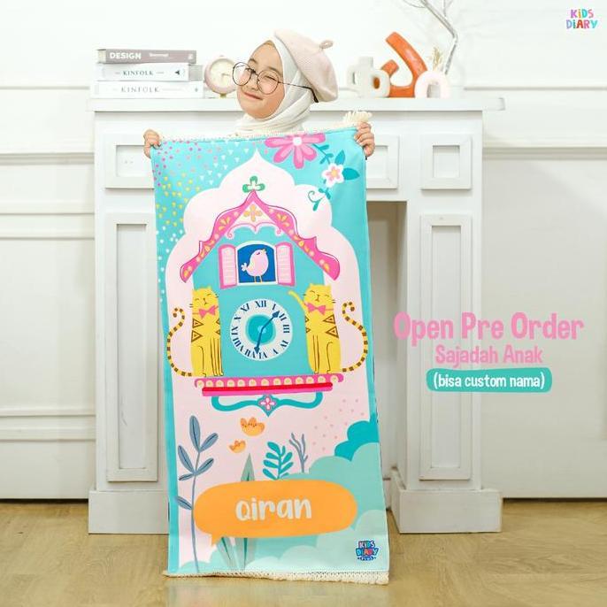 Sajadah Anak Custom Nama Sablon Motif Sajadah Printing Anti Slip Muslim Travel Wateroof