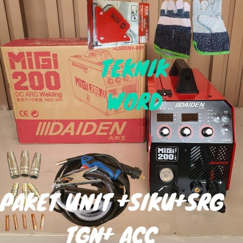 MESIN LAS CO2 DAIDEN MIG MIGI 200 / INVERTER LAS DAIDEN MIG MIGI 200