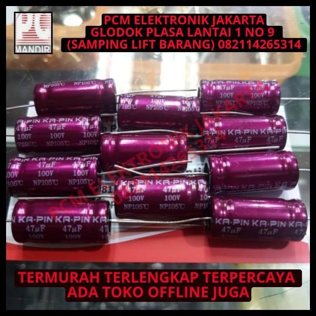 TERMURAH KAPASITOR NONPOLAR NON POLAR BIPOLAR BI POLAR 47UF 47 UF 100V 100VOLT 
